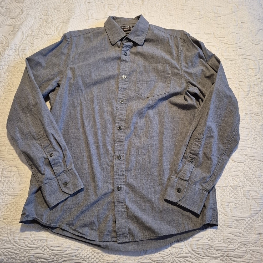 Michael Michael Kors Medium men's gray long sleeve casual button up VGUC